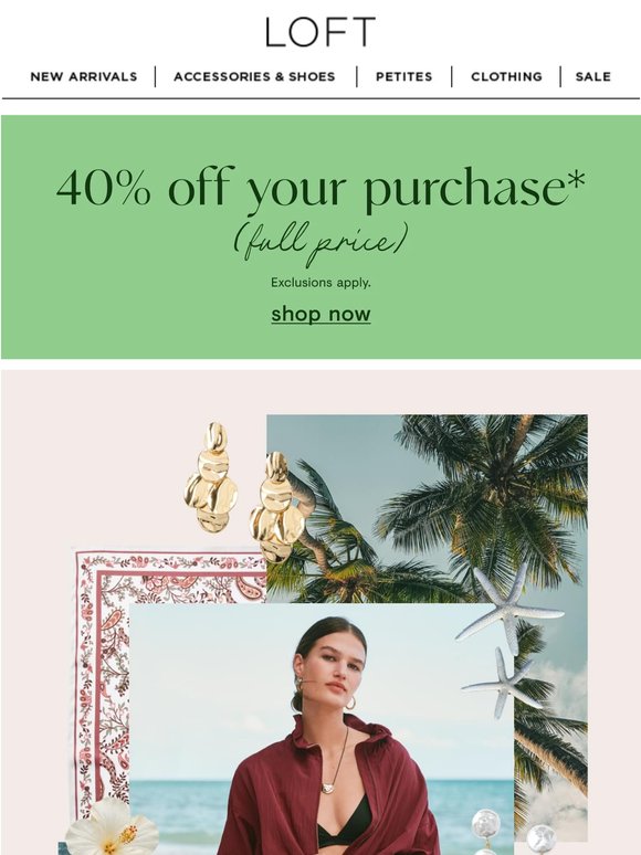 New summer arrivals are here (+ they’re 40% off)