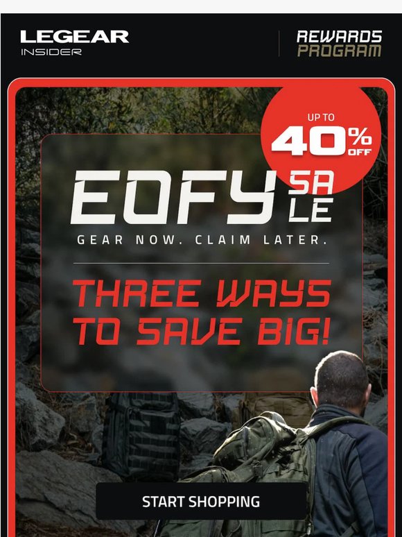 EOFY Sale Starts NOW! Up to 40% Off.