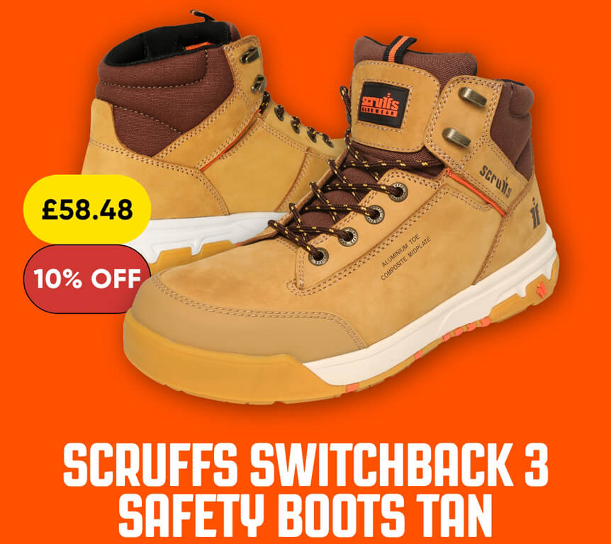 Scruffs Switchback 3 Safety Boots Tan Size 10