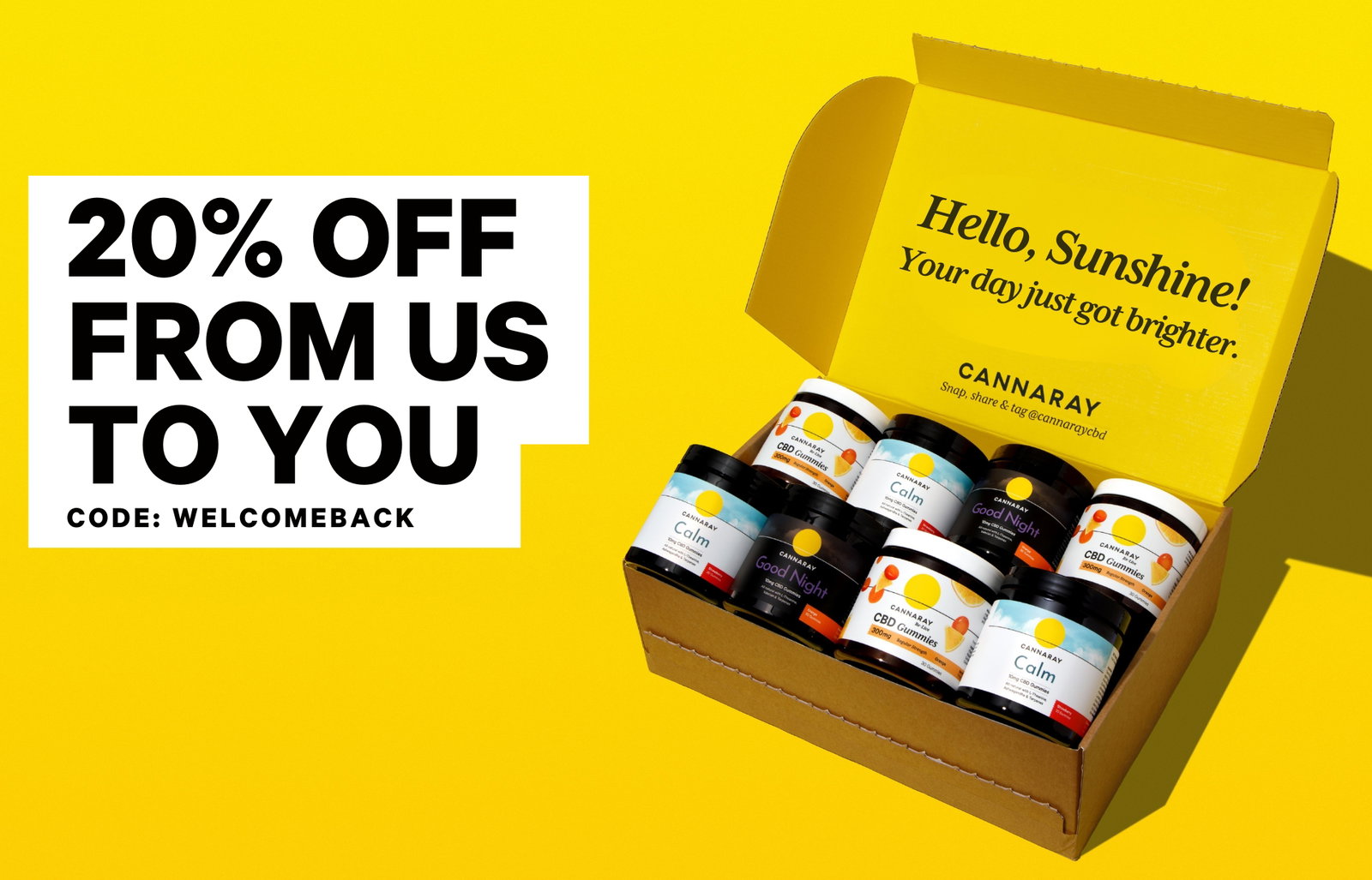 20% OFF WITH CODE: WELCOMEBACK