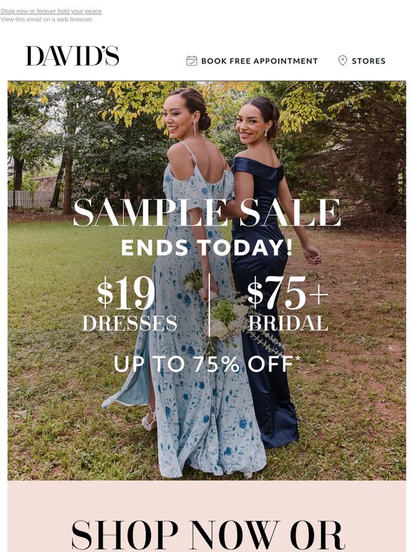 Last day for $19 dresses!