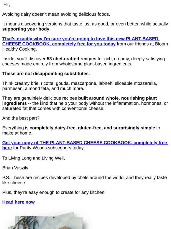 Plant-Based Cheese Cookbook (free for you today, )