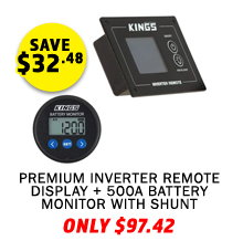 Premium Inverter Remote Display + 500A Battery Monitor With Shunt