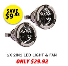 2x 2in1 LED Light & Fan