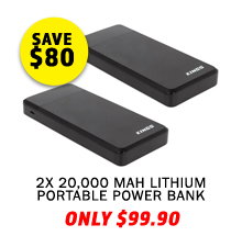 2x 20000 mAH Lithium Portable Power Bank