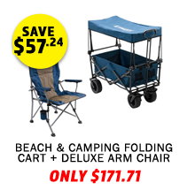 Beach & Camping Folding Cart + Deluxe Arm Chair