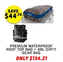 Premium Waterproof Roof Top Bag + 48L Dirty Gear Bag