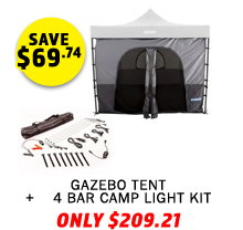 Gazebo Tent + Illuminator 4 Bar Camp Light Kit