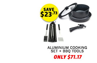 Aluminium Cooking Set + BBQ Tools