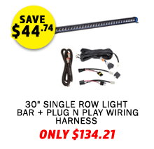 30 Single Row Light Bar + Plug N Play Wiring Harness