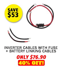 Inverter Cables with fuse + Battery Linking Cables