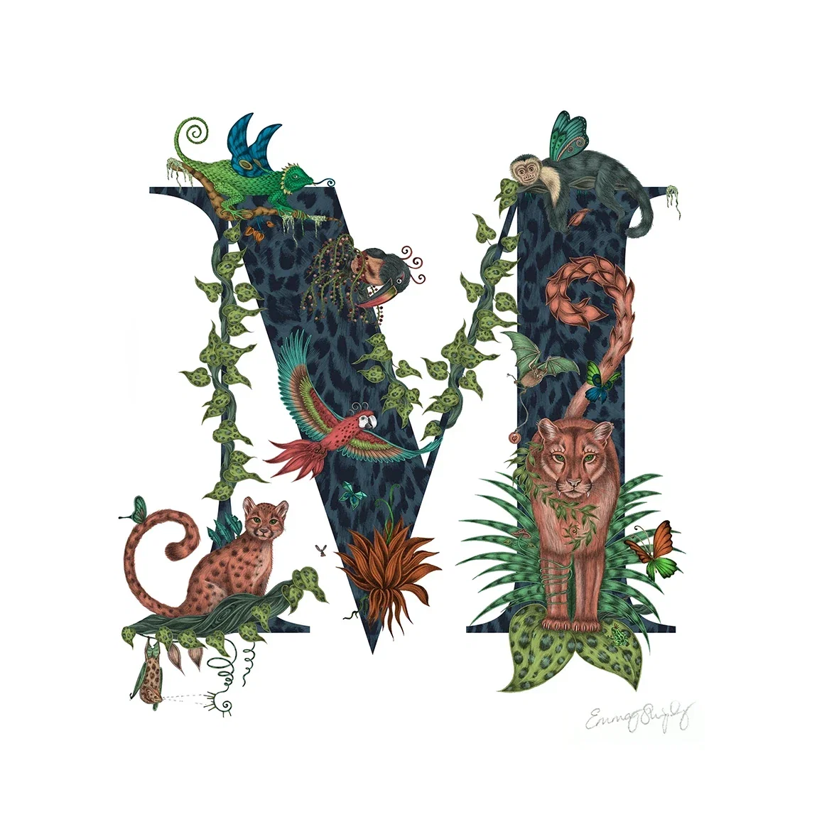 Image of 'M' Monogram Fine Art Print