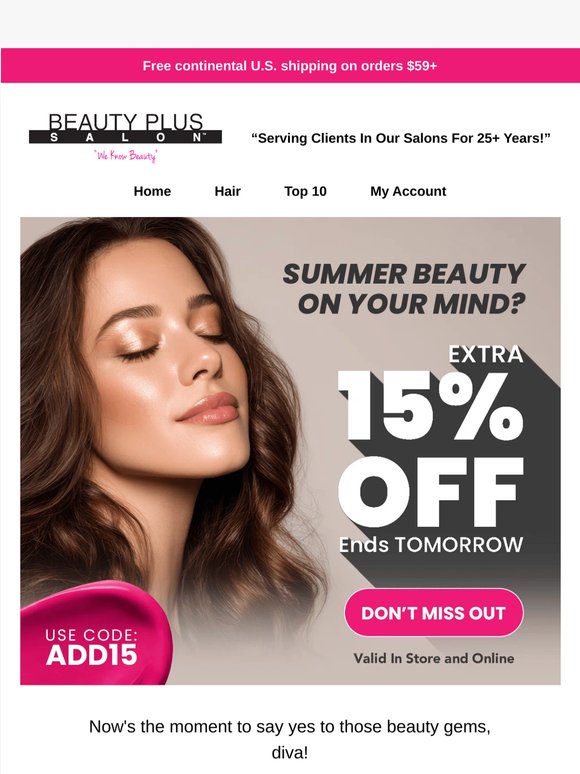 ⏳ Ends Soon: Your 15% OFF!