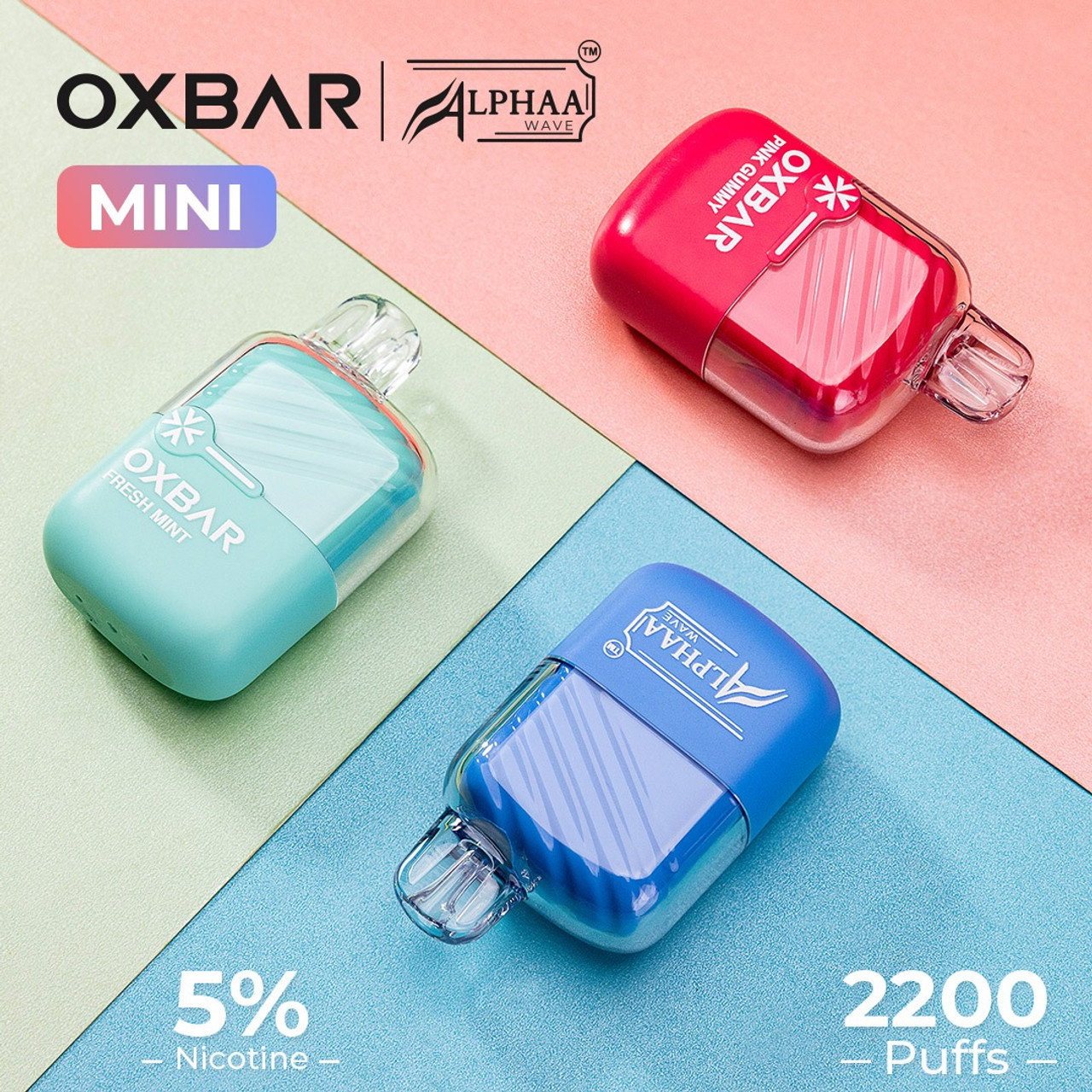 OXBAR x Alphaa Wave Mini 2200 Puff Disposable