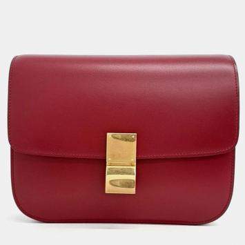 Red Leather Classic Box Medium
