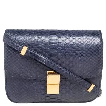Navy Blue Python Medium Classi