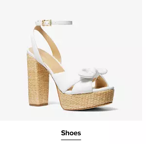 A white heel. Shoes.