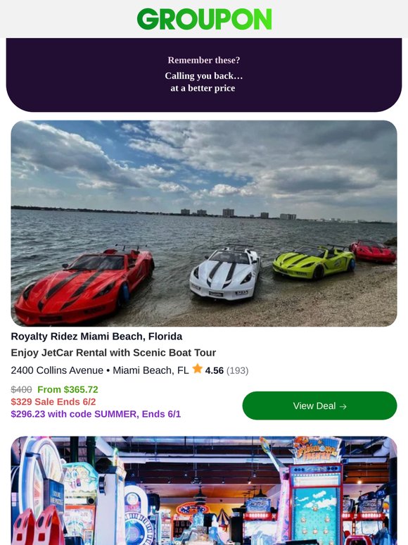 Enjoy JetCar Rental with Scenic Boat Tour - Promo Code savings inside. Check it out.