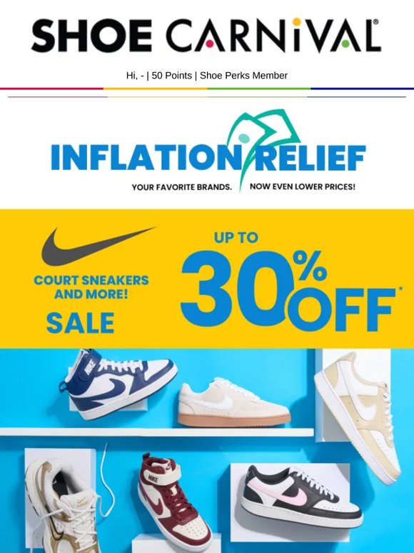 NEW STYLES ADDED: 30% OFF NIKE COURT