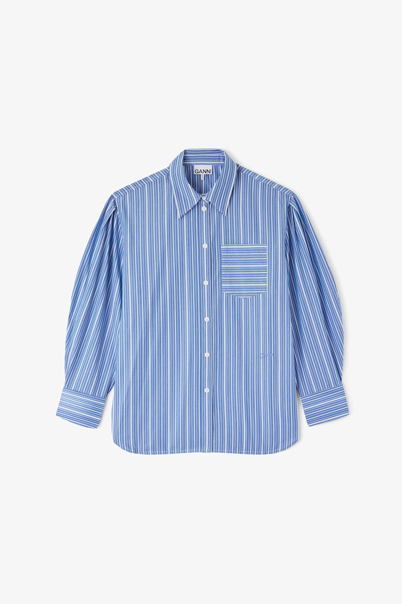 Shirt in Striped Cotton