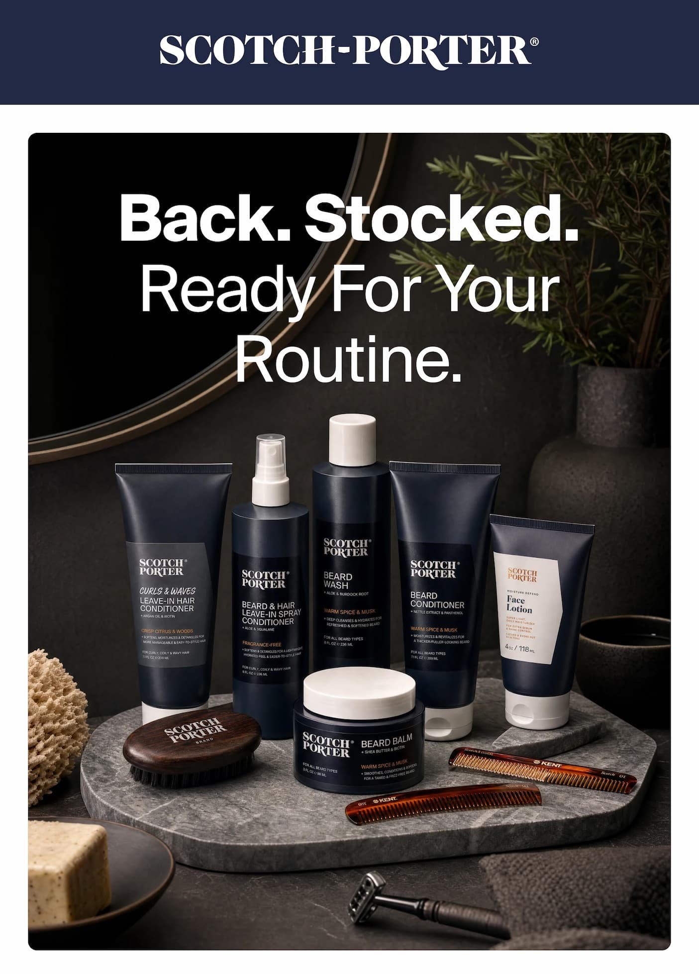 Back. Stocked. Ready For Your Routine. 