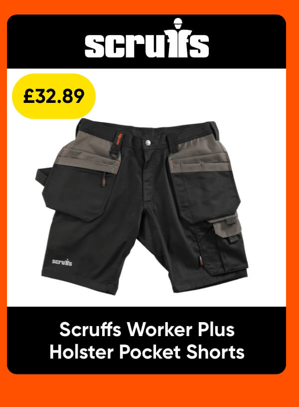 Scruffs Worker Plus Holster Pocket Shorts 34