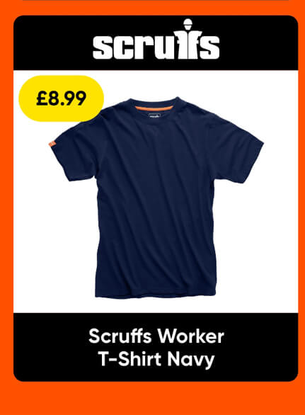 Scruffs Worker T-Shirt Navy Large