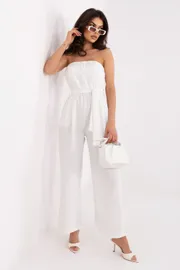 Striped Sash Tie Wide Leg Jumpsuit