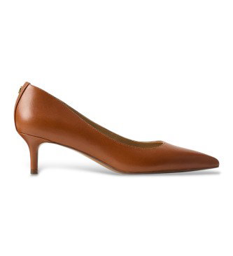 Zapato de salón Adrienne de piel marrón