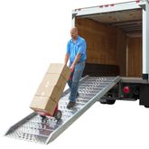 Image of 10' Long x 40.5" W Plate-End Aluminum Walk Ramp - 2,000 lb. Capacity
