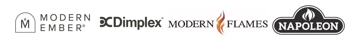 Logos: Modern Ember, Dimplex, Modern Flames, Napoleon.
