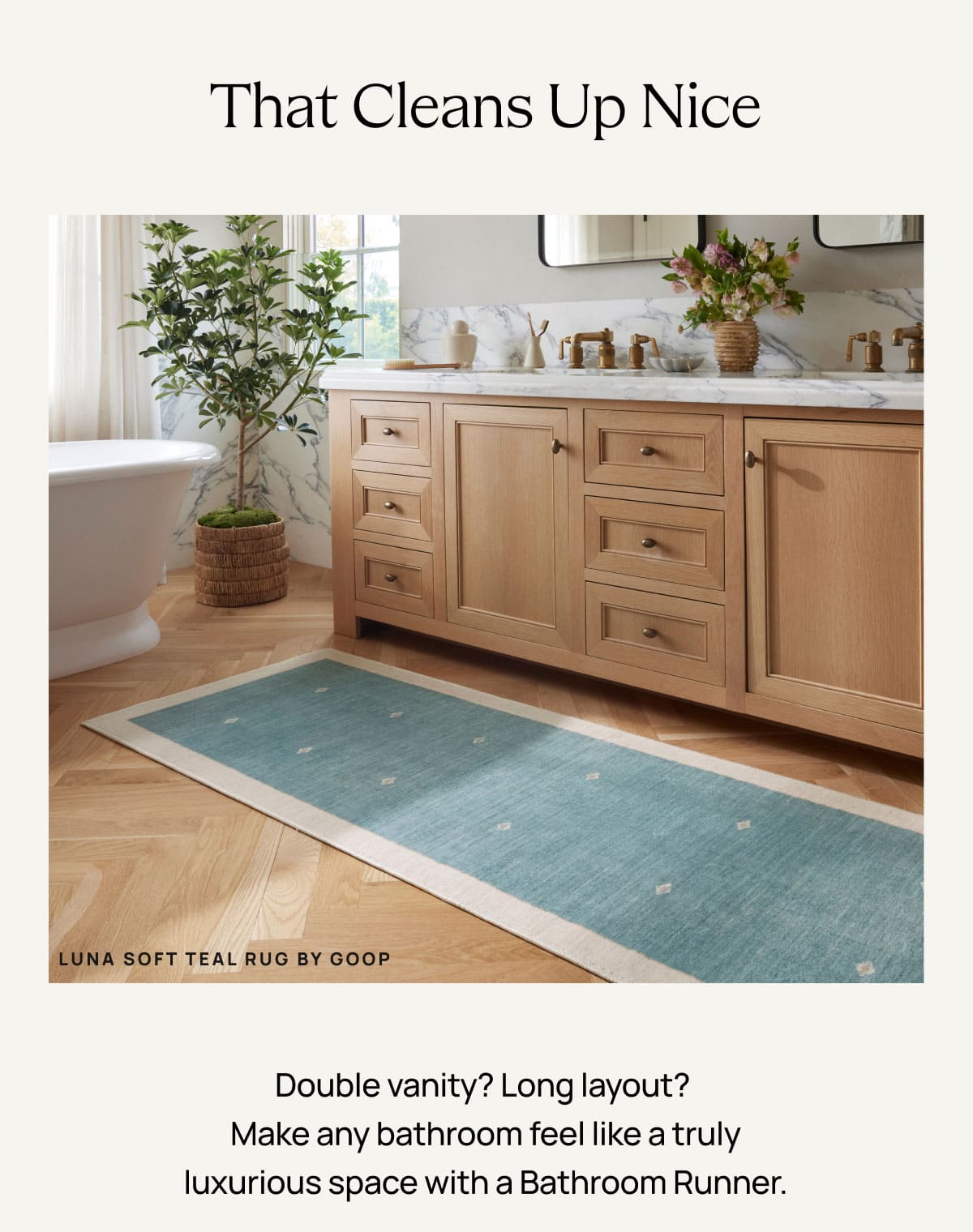 Luna Soft Teal Rug by GOOP