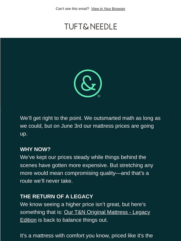 Not our favorite email to send