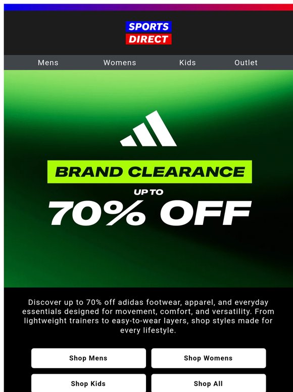 Up to 70% off Clearance adidas