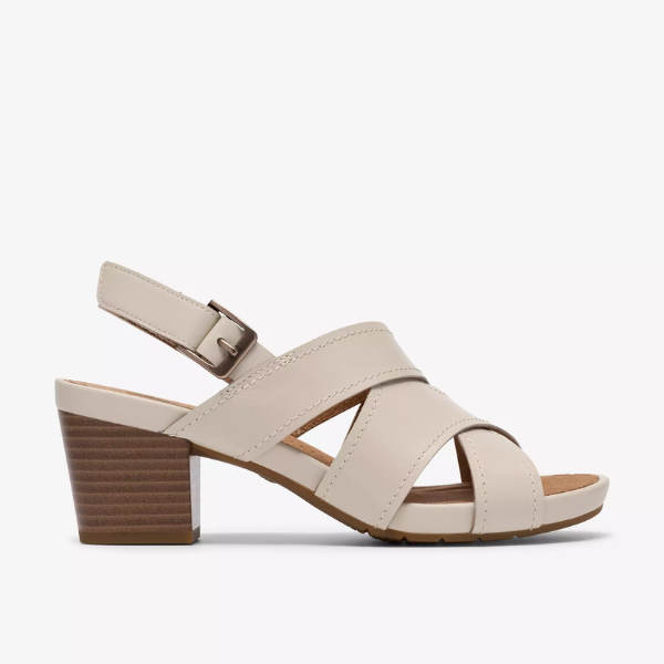 Clarks Kymber Shine Cream Leather