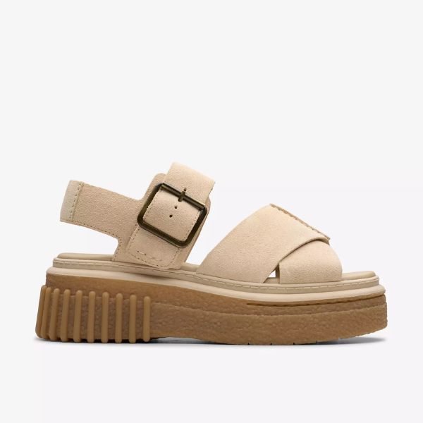 Clarks Evamar Wish Ecru Suede