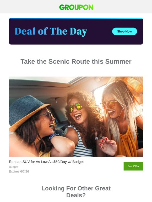 Rent a Budget SUV for As Low As $59/Day