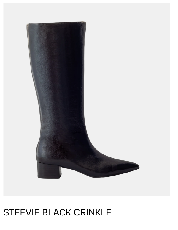 Steevie Tall Boot Black Textured