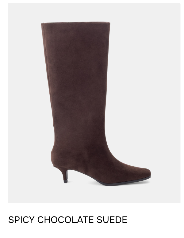 Spicy Tall Boot Chocolate Faux Suede