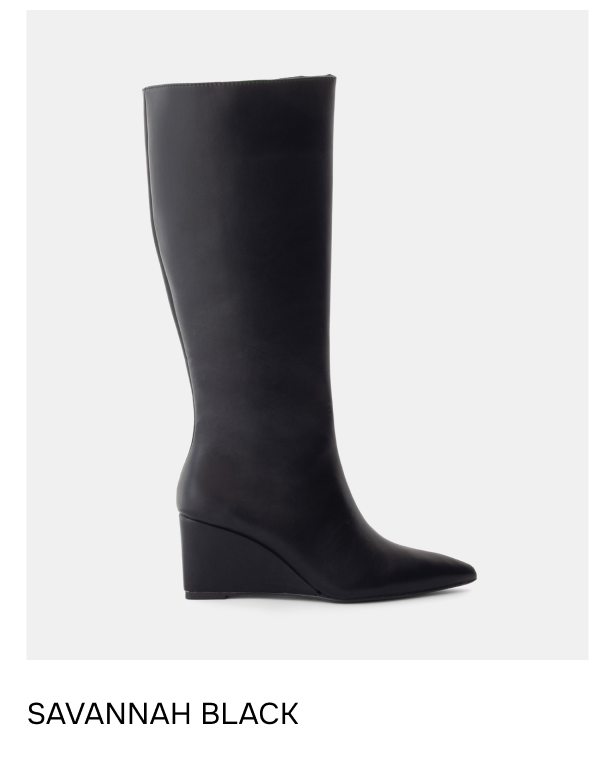 Savannah Wedge Boot Black