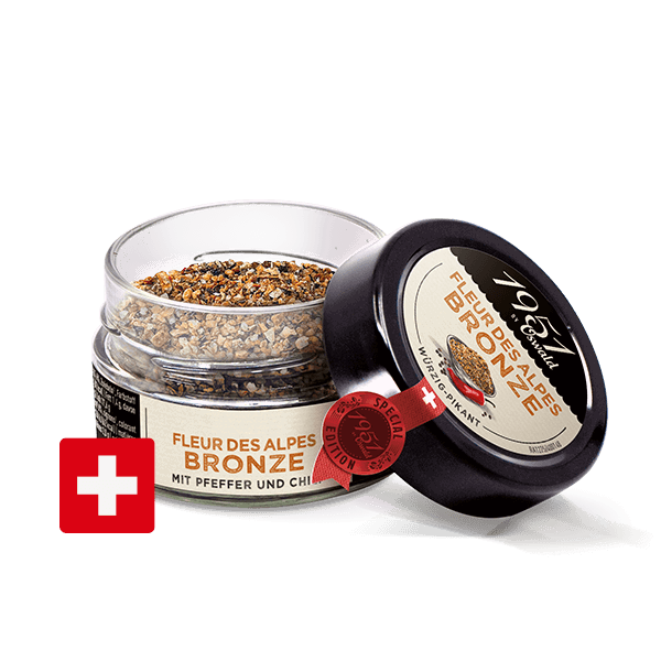  Kleinste Dose Oswald Premium-Salz «Fleur des Alpes» bronze 1951, Gewürze, Oswald