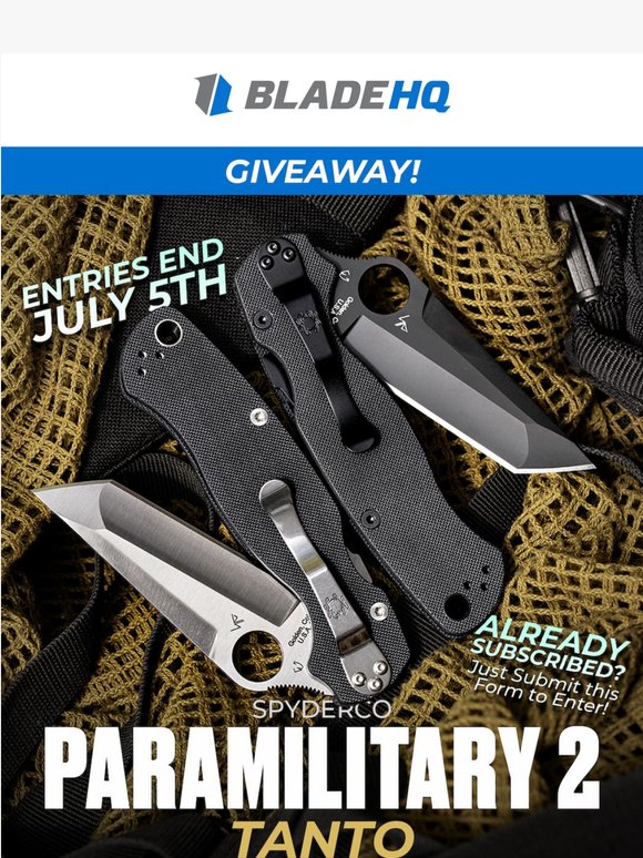 We're giving away TWO Spyderco PM2 Tantos!
