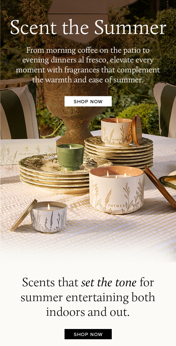 Scents that set the tone for summer entertaining. Shop Fresh Fragrances.