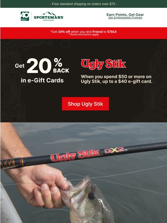 Earn 20% Back on Ugly Stik Gear
