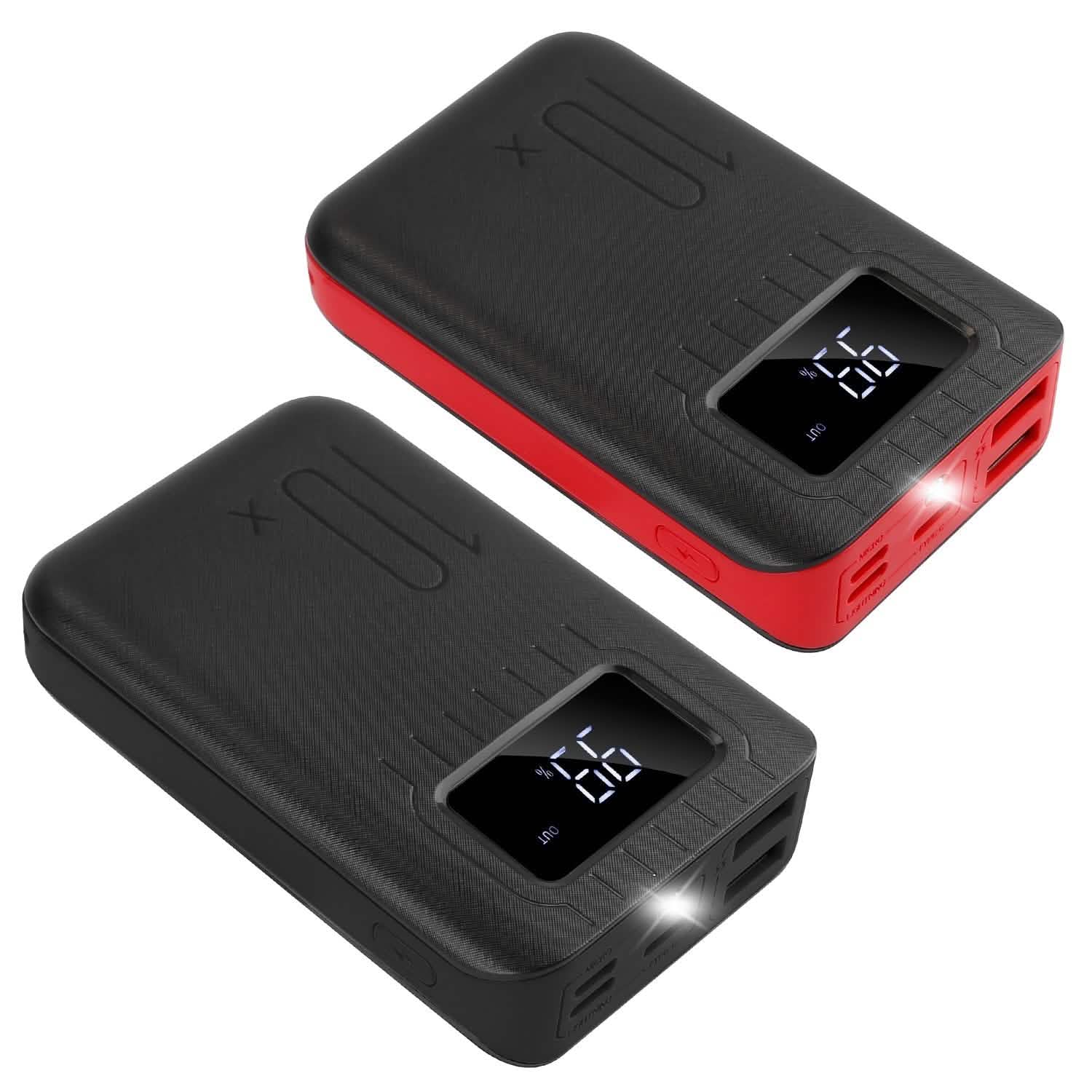 Image of 10000 mAh Portable Powerbank Dual USB Charger Port with LCD Display