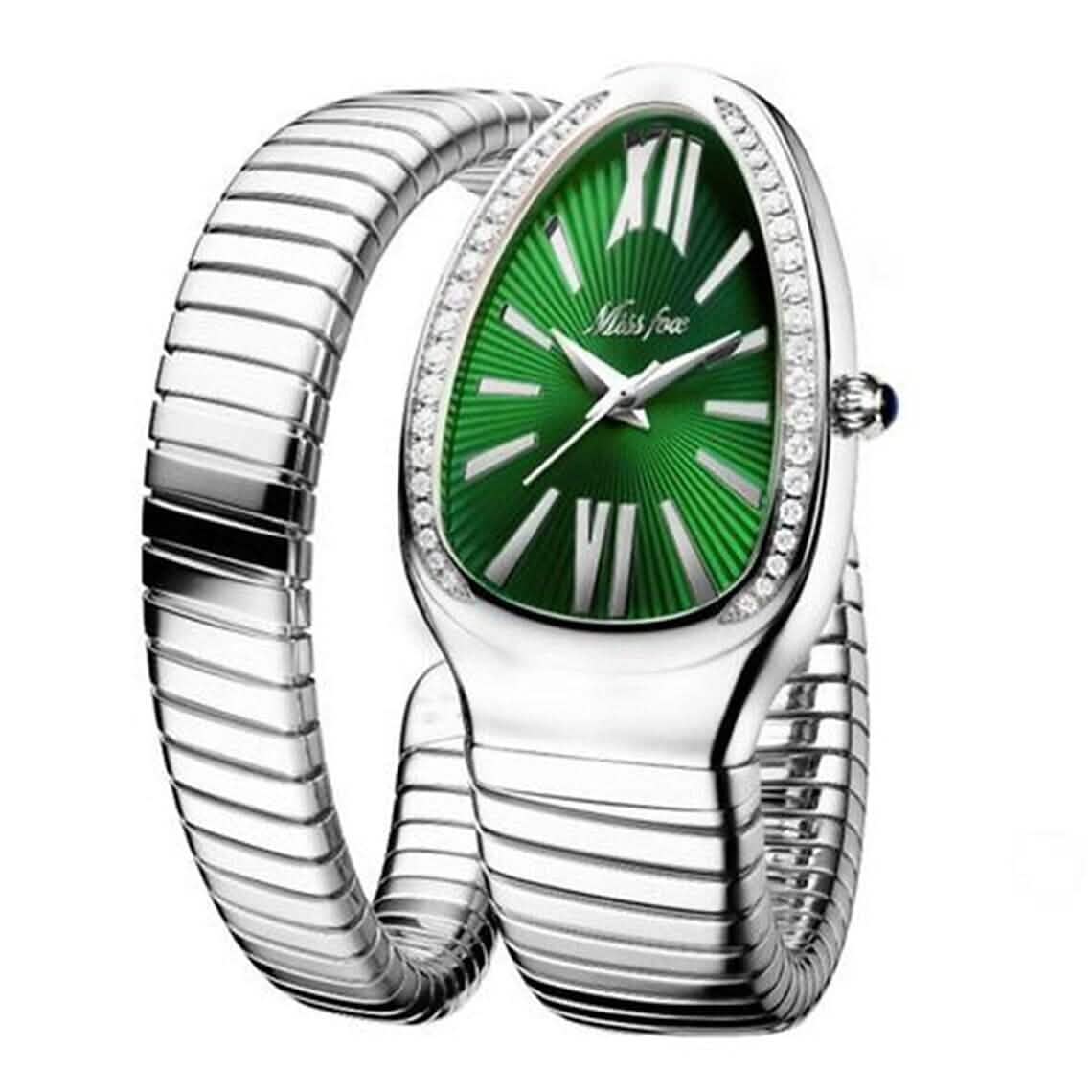 Image of Women's Snake Shape Luxury Wrist Watch