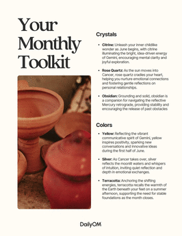 Preview of what the monthly moon guide pages are like
