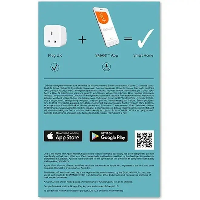 LEDVANCE Smart Plug - compatible with Alexa, Google, and Apple HomeKit