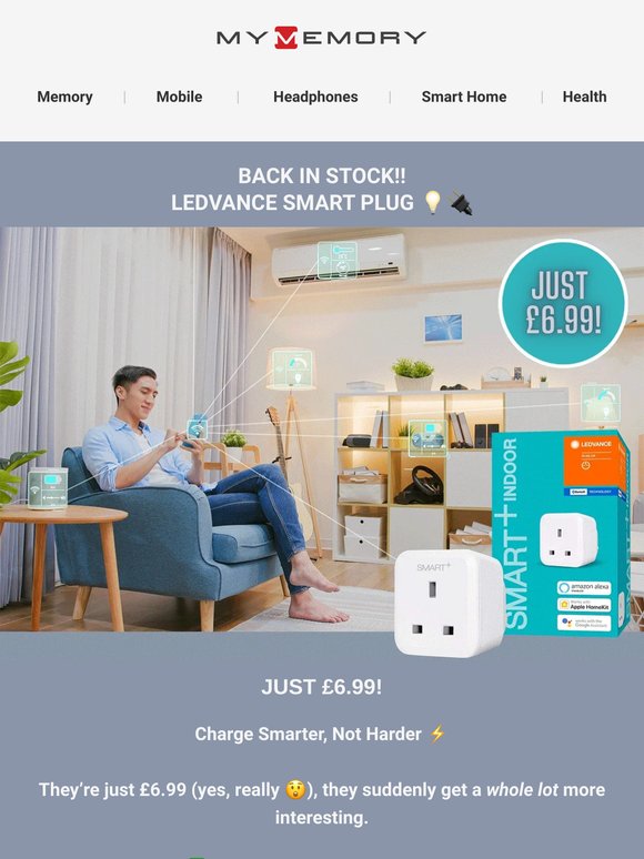 BACK IN STOCK 🔥 3-in-1 Smart plug for JUST £6.99! ⚡