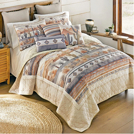 Desert Cactus Quilt Bedding Collection